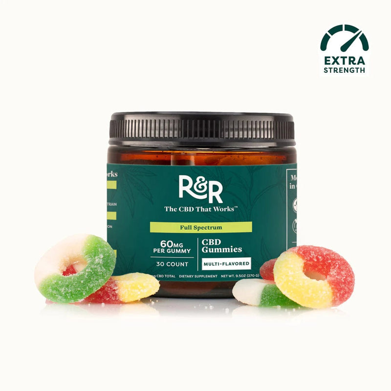 R+R Medicinals Edibles 30ct 60mg Full Spectrum Vegan Gummies 30ct 30mg CBD Distribution CBD CBD Wholesale