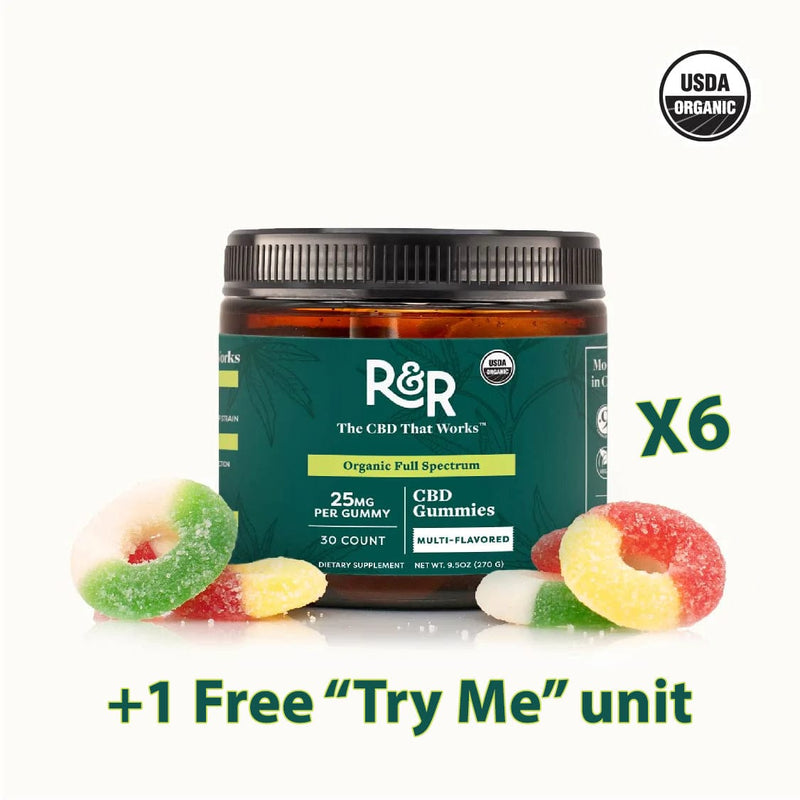 R+R Medicinals Edibles 6 + 1 "Try Me" Free R+R Medicinal's Proprietary Vegan Gummies 30ct CBD Distribution CBD CBD Wholesale