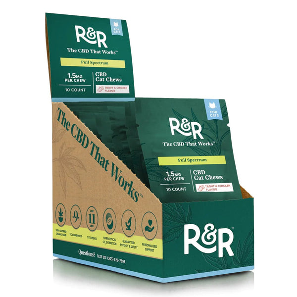 R+R Medicinals Pet R+R Medicinal's Full Spectrum Cat Chew Sampler Box CBD Distribution CBD CBD Wholesale