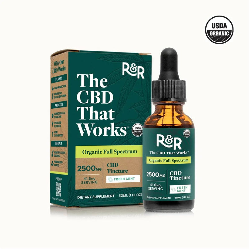 R+R Medicinals Tincture 2500mg R+R Medicinals Propriety Full Spectrum CBD Tinctures - Fresh Mint CBD Distribution CBD CBD Wholesale